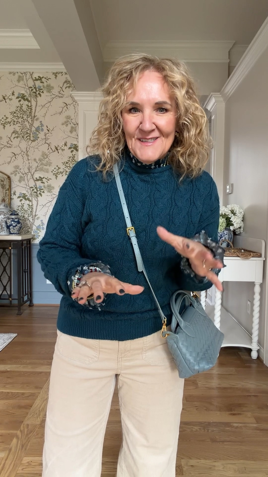 @jcrewfactory new arrivals 
Can you tell I’m blue obsessed! 
All regular size medium or 8 except the pants I sized down 
Boots I ordered a 9. I’m usually a 9.5 
Blouse size medium 
35% off my jewelry Allie & Bess NANETTE35

Winter outfit poncho black boots @quince @jcrewfactory

#LTKSaleAlert #LTKOver40 #LTKSeasonal