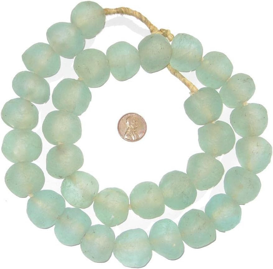 Jumbo Recycled Glass Beads - Beaded Wall Hangings - Extra Large African Sea Glass Beads 21-25mm -... | Amazon (US)