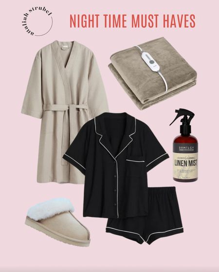 These night time essentials speak for themselves: Cozy! ❤️ The linen mist is so refreshing before bed. Snuggle up with this electric blanket or waffle knit robe 🥰 

#LTKhome #LTKstyletip #LTKeurope