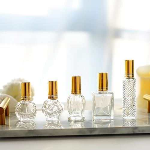 H&D HYALINE & DORA Vintage Glass Perfume Bottles Empty Refillable Sprayer Bottle Fine Mist Spray ... | Amazon (US)