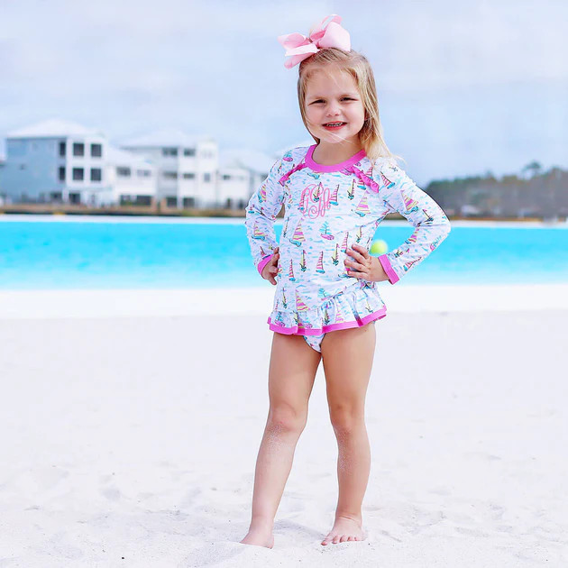 Kauai Sailboat Rash Guard Set | Classic Whimsy