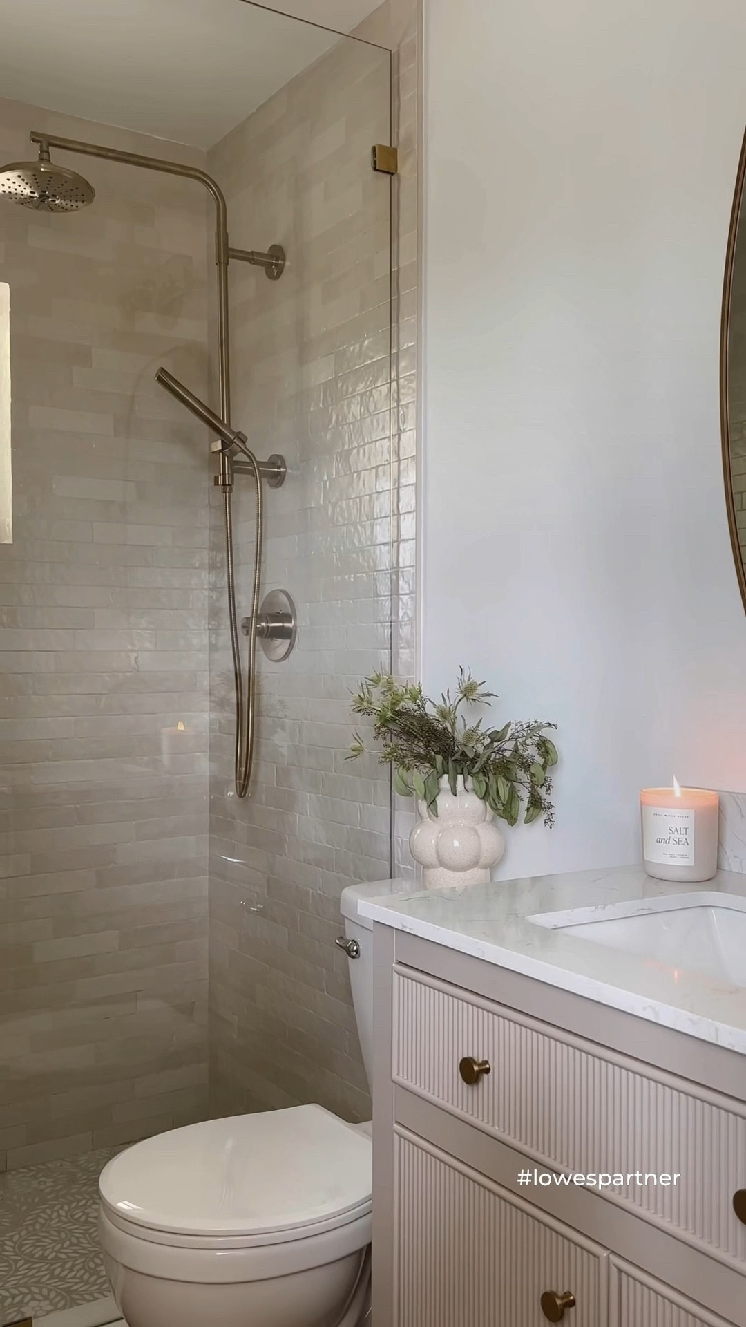 Beach house bathroom before & after 🚿 @Loweshomeimprovement Labor Day sale is *chef's kiss* #lowespartner #ad  Save up to $250 on vanities, faucets, lighting, and more for your own bathroom refresh or remodel 💸

#bathroom #bathroomvanity #bathroomremodel #bathroomdecor #shower #faucet #bathroom #lowesfinds #labordaysale #laborday 

#LTKHome #LTKFindsUnder100 #LTKSaleAlert