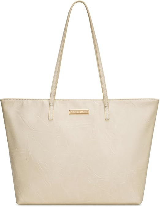 Montana West Medium Tote Bags for Women Shoulder Handbag with Zipper Lightweight Everyday Purse f... | Amazon (US)