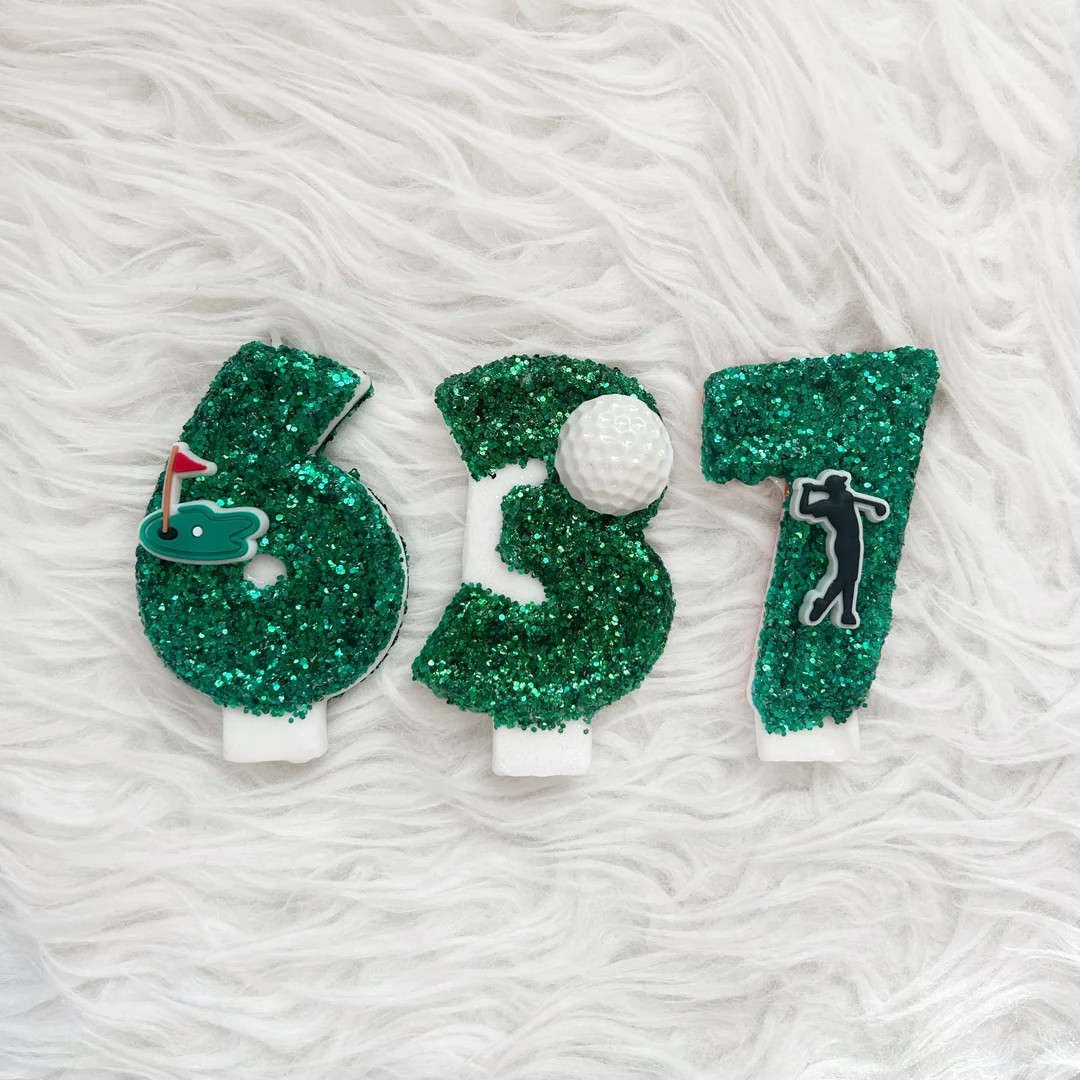 Golf Ball Birthday Number Candle, Comes in Any Number You Like - Etsy | Etsy (US)