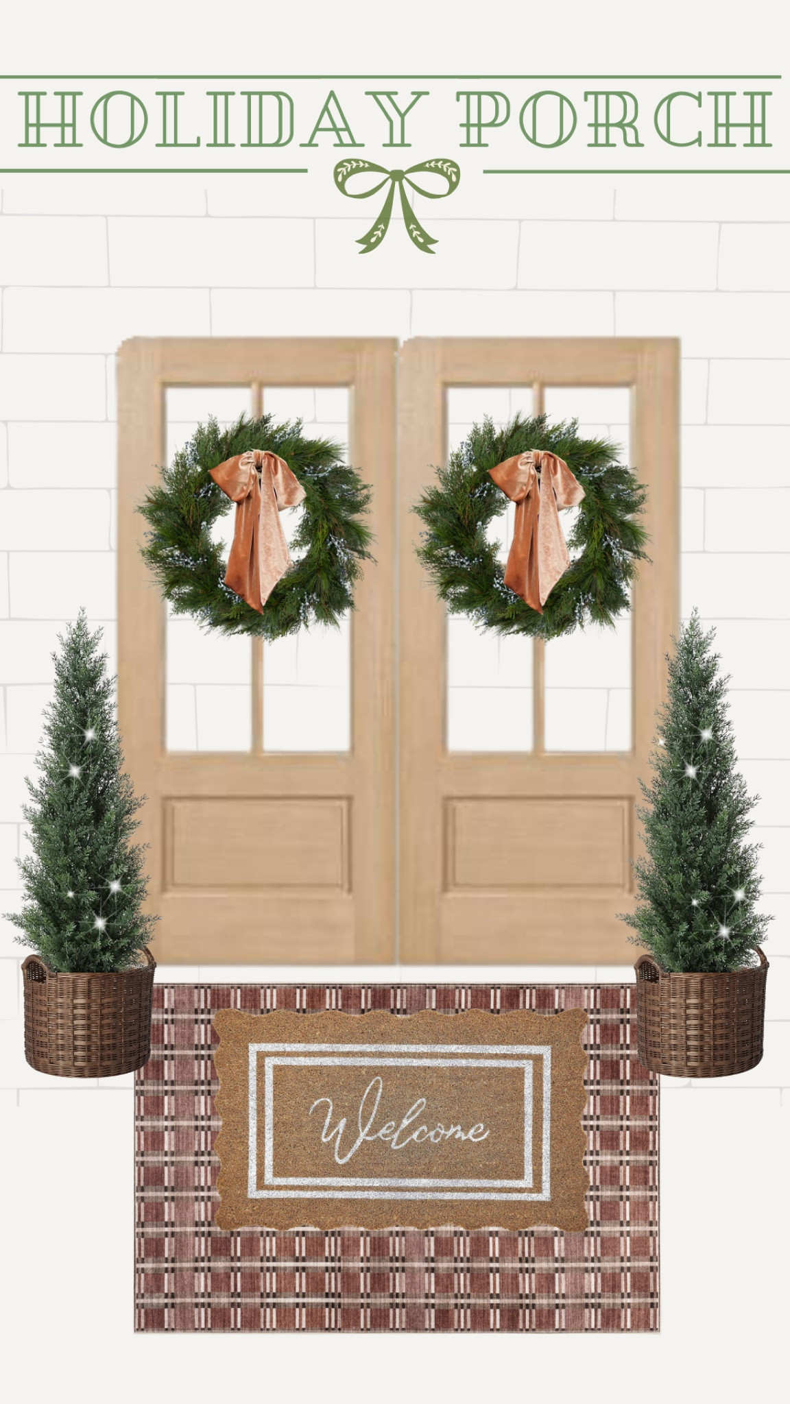 Holiday front porch inspo!

THEBLOOMINGNEST holiday Christmas front porch baskets the wreaths trees 

#LTKHoliday #LTKHome #LTKSeasonal