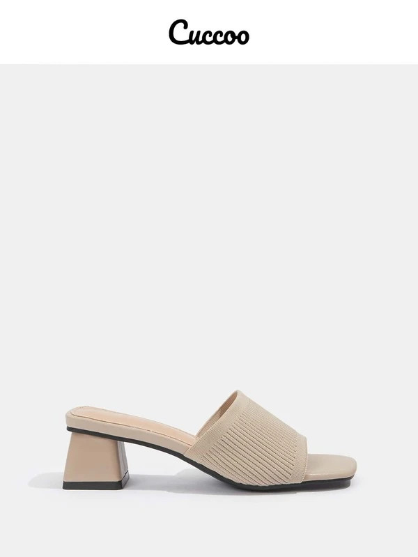 Cuccoo Chunky Heeled Sandal Mules | SHEIN