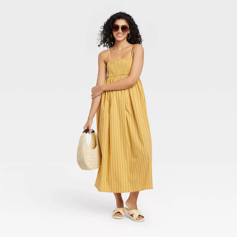 Women's Spaghetti Strap Smocked Dress - A New Day™ | Target