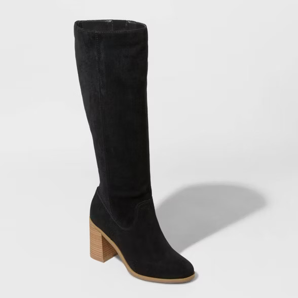 Women's Antonia Microsuede Heeled Riding Boots - Universal Thread™ | Target