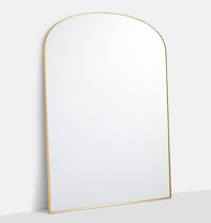 Arched Metal Framed Floor Mirror | Rejuvenation