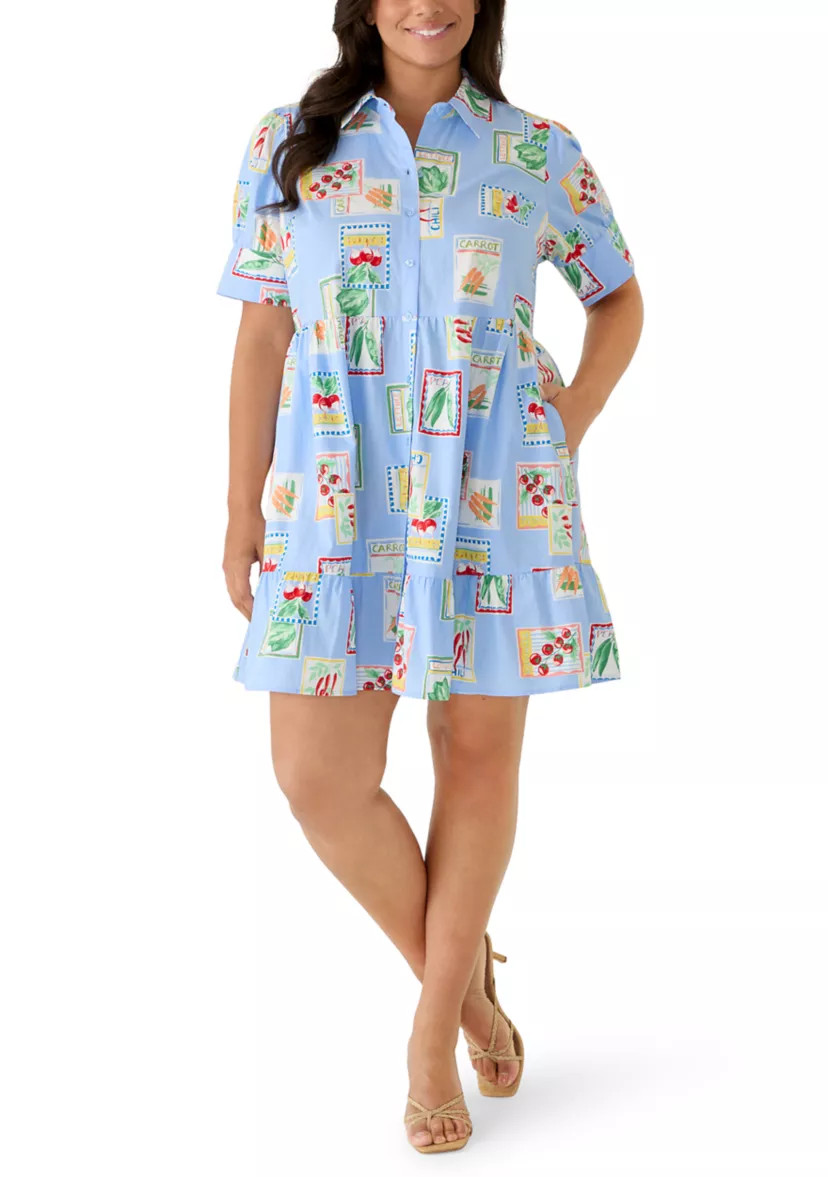 Plus Size Short Sleeve Meredith Shirt Dress | Belk