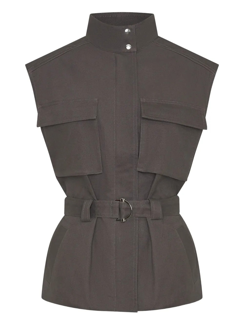 Nicholas Danna Belted cargo-pocket Vest | Brown | FARFETCH AU | Farfetch Global