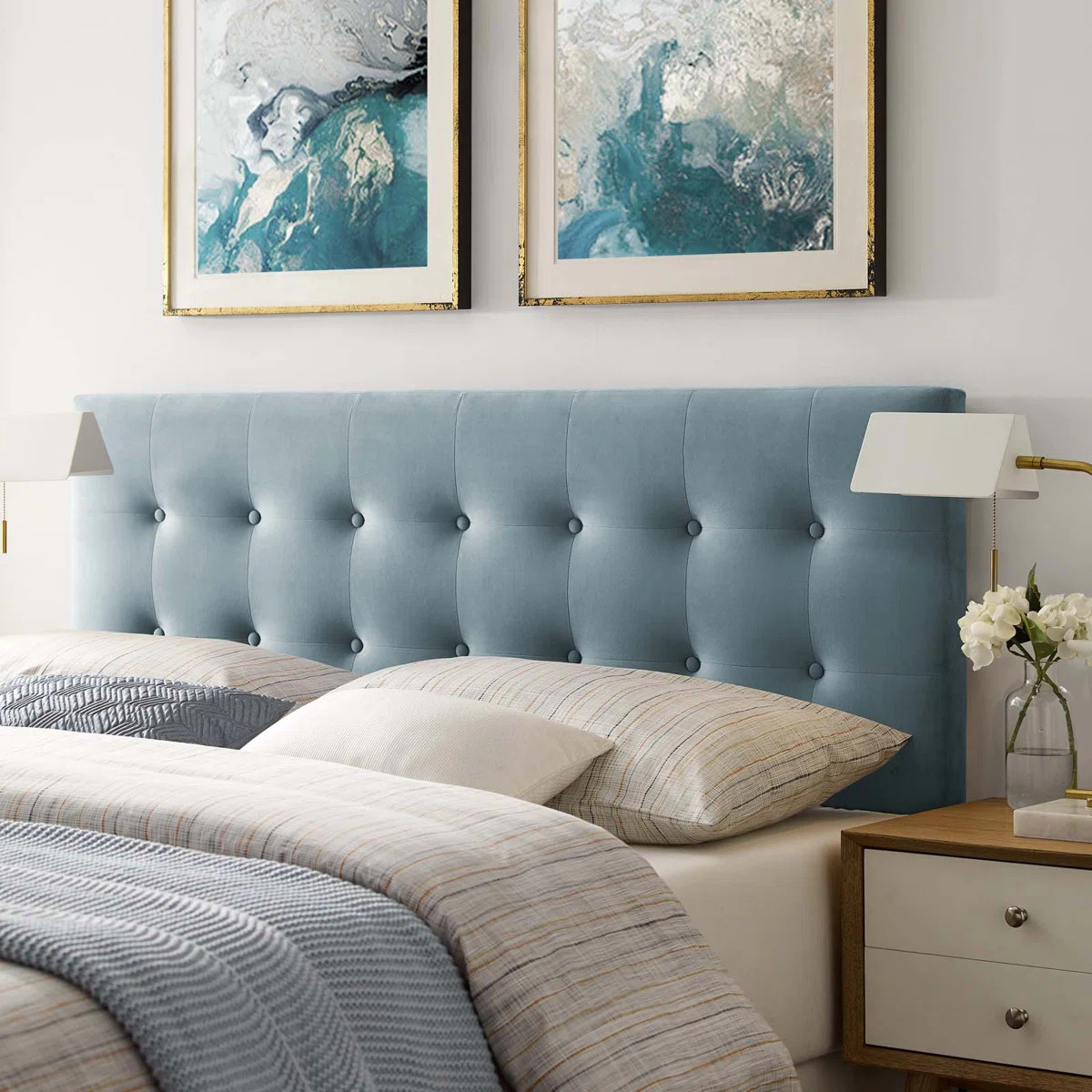 Tufted Performance Velvet Headboard | Wayfair North America