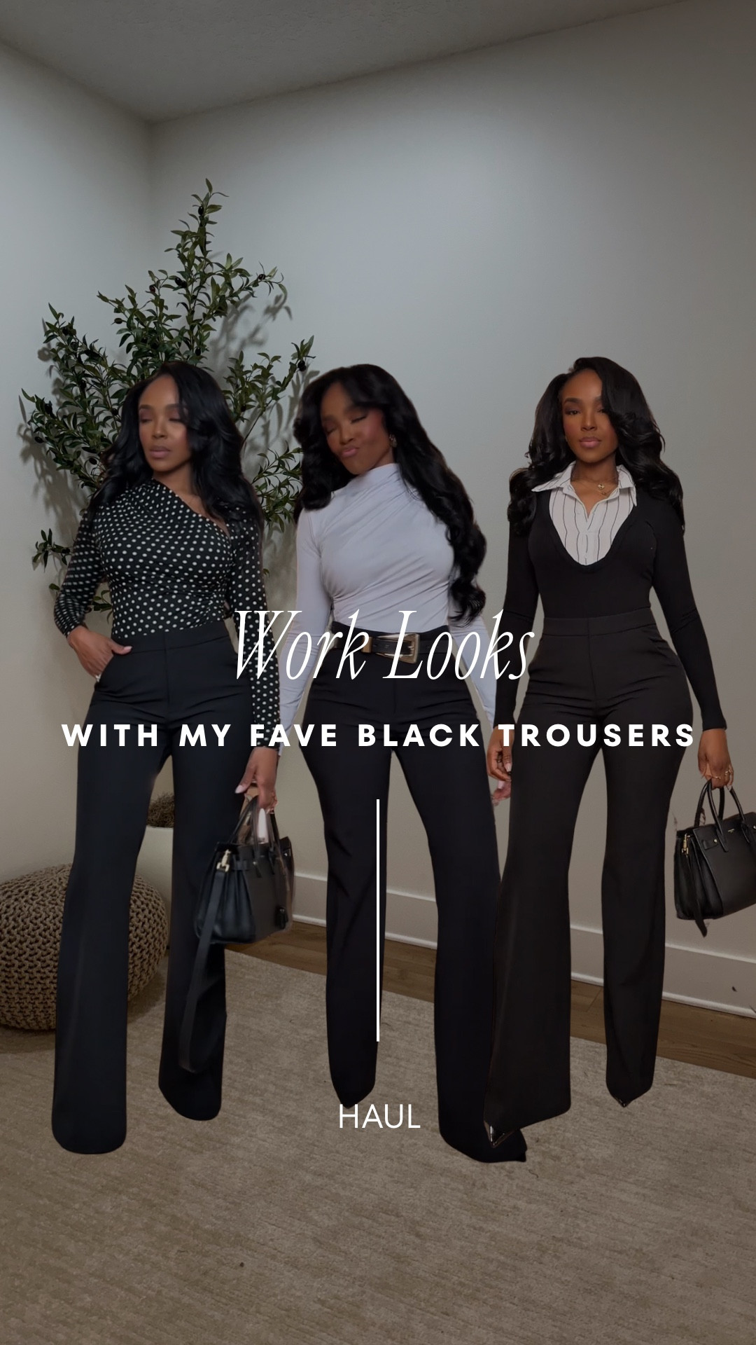 Fave black work trousers and 3 tops! Scroll to shop

In a 4 long 
Small in tops

#LTKPetite #LTKmomlife #LTKWorkwear