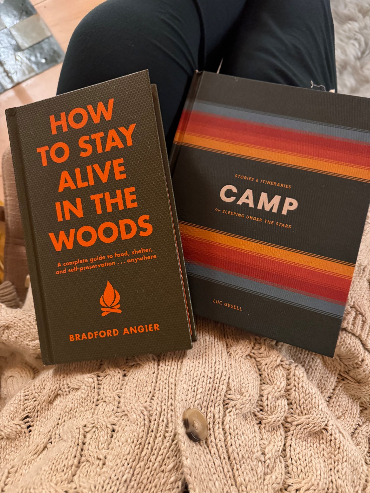 Reading when at the cabin ✅🌲🏕️