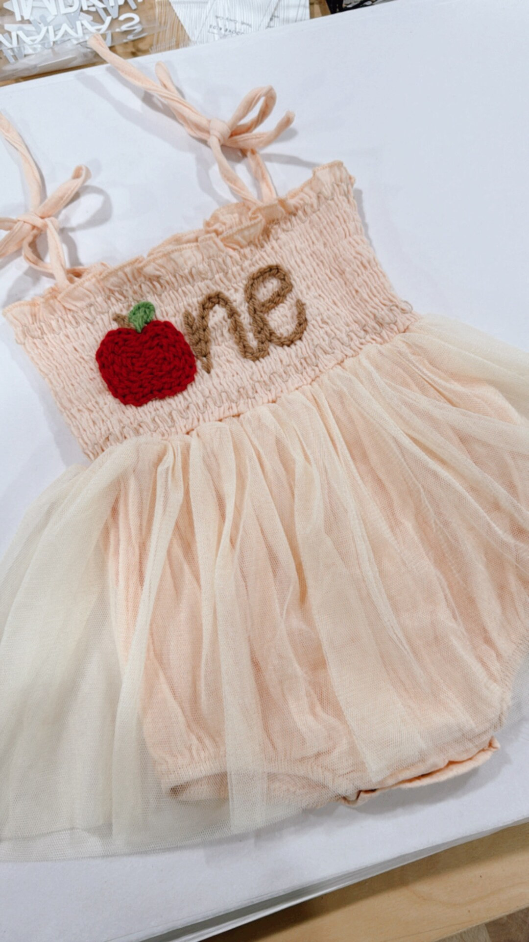 One Romper First Birthday Outfit First Birthday Romper Hand-embroidered One Romper With a Cute Ap... | Etsy (US)