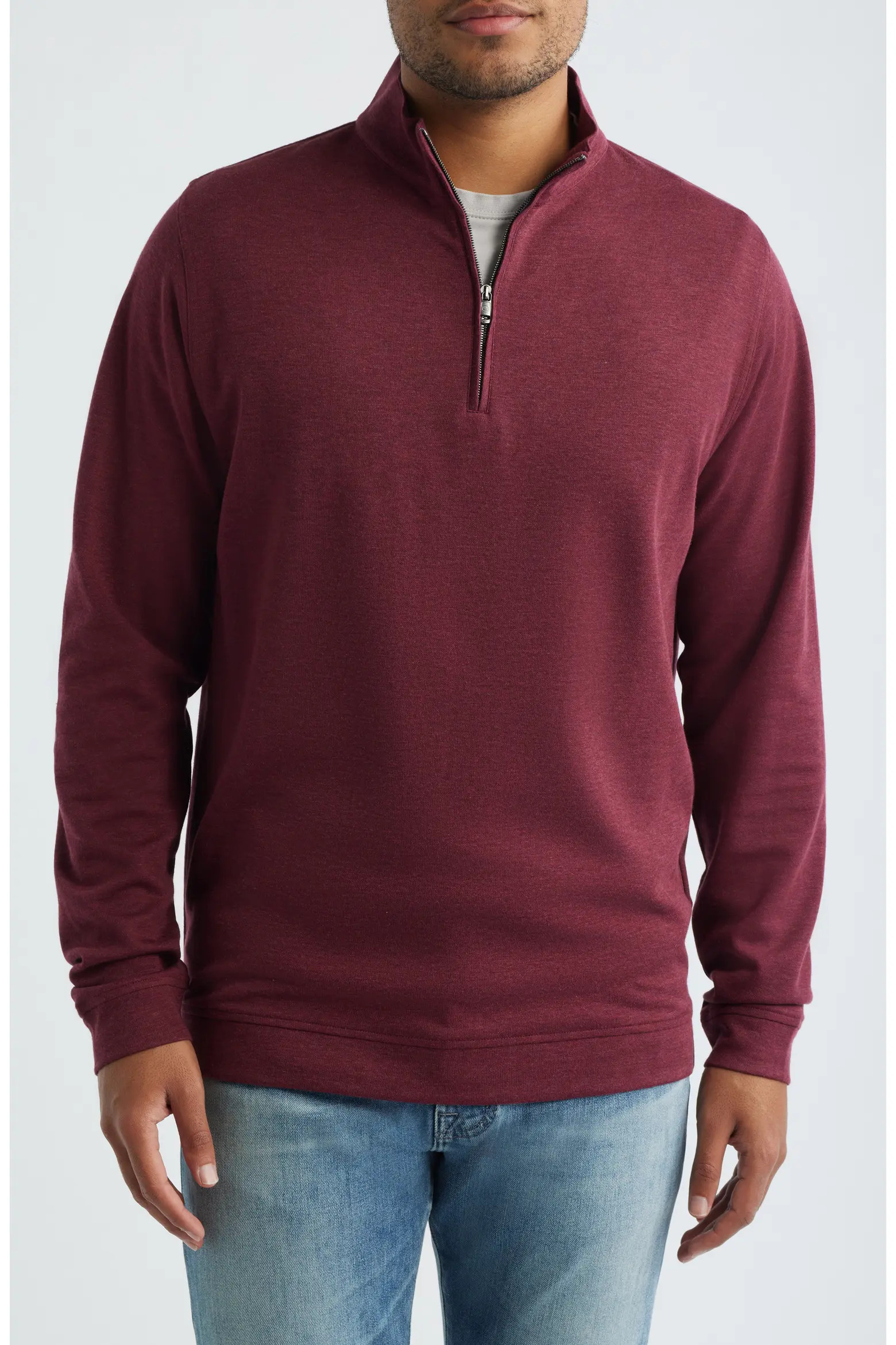 Comfort Interlock Organic Cotton Blend Quarter Zip Pullover (Men) | Nordstrom | Nordstrom