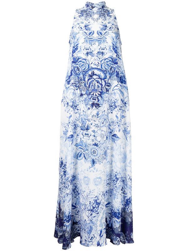 floral-print silk maxi dress | Farfetch (US)