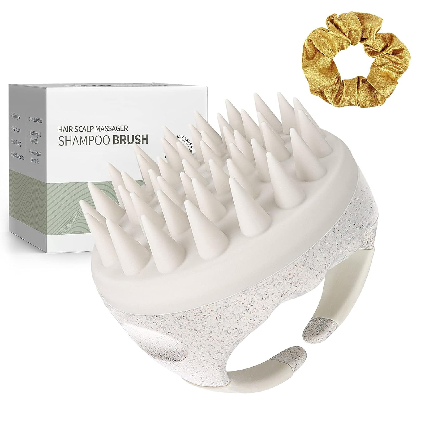 AIMIKE Hair Scalp Massager Shampoo Brush, Soft Silicone Scalp Brush Hair Scrubber, Hair Washing S... | Amazon (US)