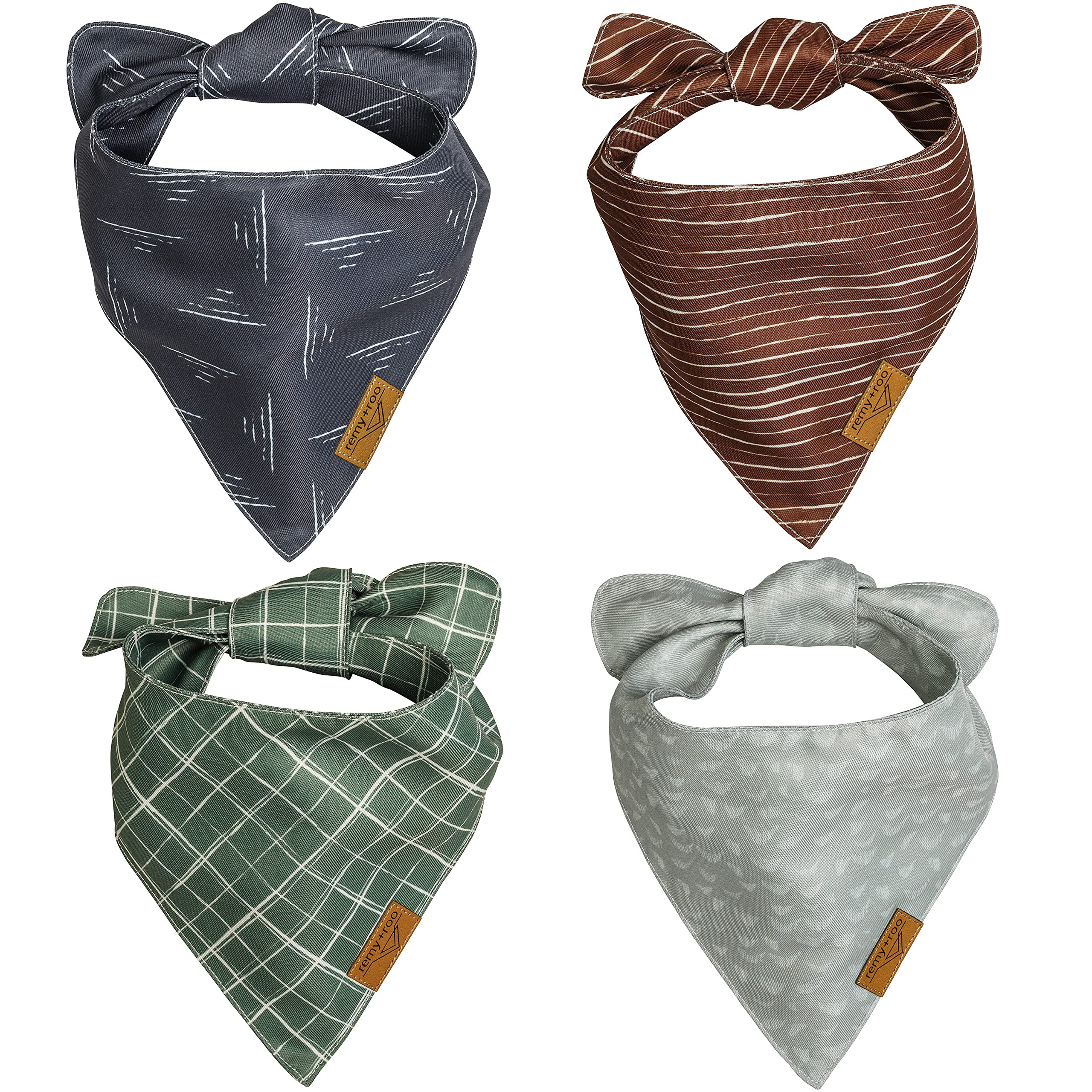 Remy+Roo Small Spring Dog Bandanas - 4 Pack Logan Set | Premium Durable Adjustable Polyester Fabr... | Amazon (US)