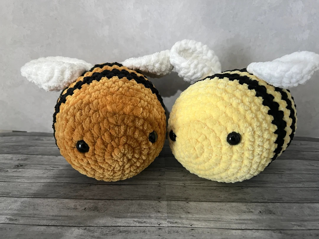 Crochet Bee Plush, Handmade Stuffed Animal | Etsy (US)