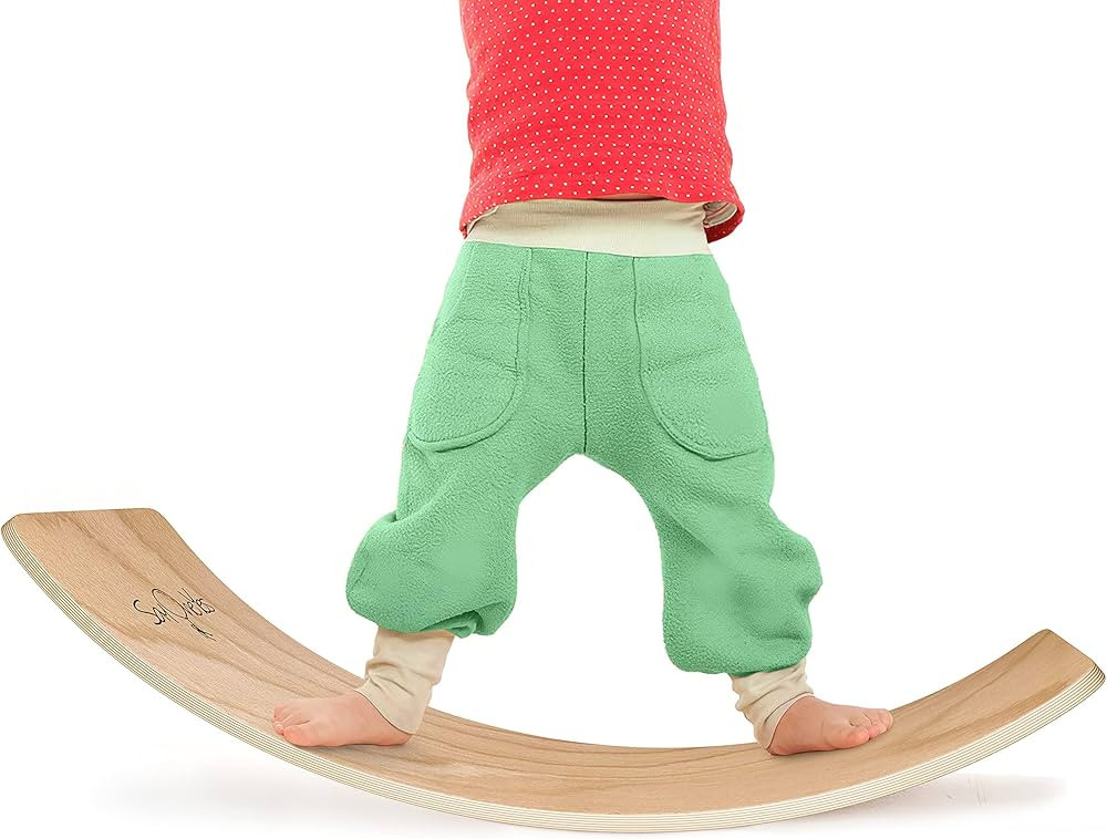 Sayoneyes Wooden Wobble Balance Board Kids - 35 Inch Natural Solid Wood Rocker Board - Adult Wood... | Amazon (US)
