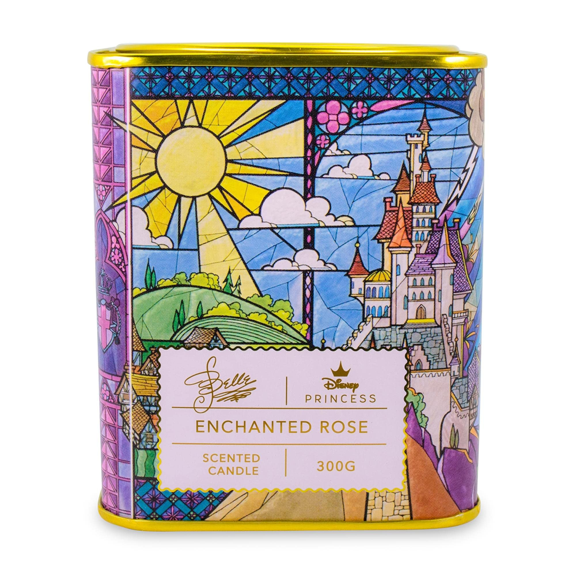 Disney Princess Home Collection Belle 11-Ounce Scented Tea Tin Candle with Enchanted Rose Fragrance | 28-Hour Burn Time | Home Decor Housewarming Essentials, Cute Gifts and Collectibles | Amazon (US)
