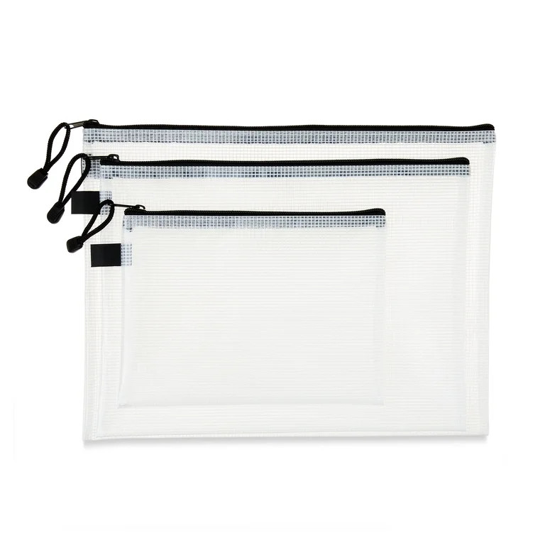 (2 pack) Pen+Gear Mesh Zipper Bags, 3 Count for Middile School,Assembled product length 15" | Walmart (US)