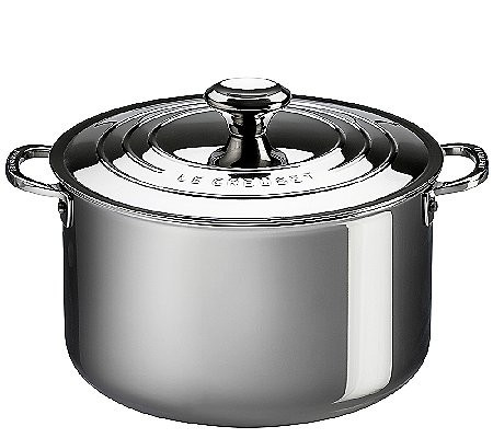 Le Creuset Stainless Steel 7-qt Stockpot with L id | QVC