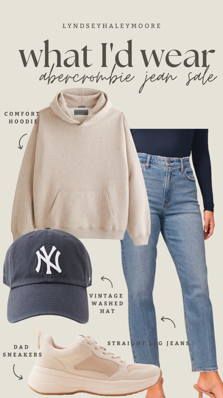 Errands Outfit | Casual Mom Outfit #abercrombiejeans #momjeans 

#LTKunder100 #LTKSeasonal