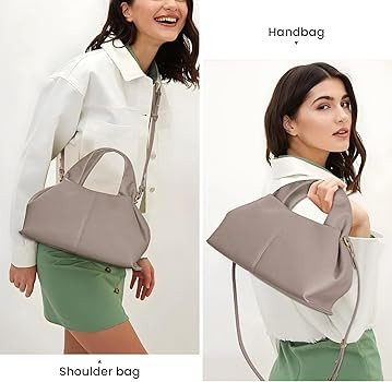 JQWYGB Cloud Pouch Dumpling Clutch Purse Women Tote Shoulder Retro Crossbody Bag with Removable S... | Amazon (US)