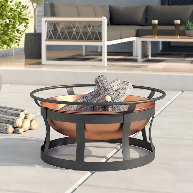 Cannet Iron Wood Burning Fire Pit | Wayfair North America