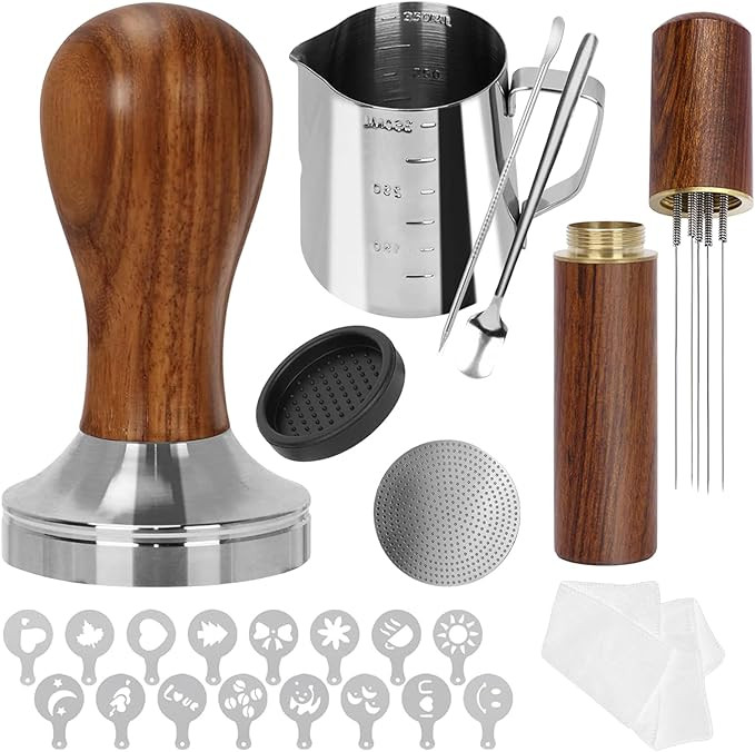Gmnuiy51mm Coffee Tamper Set 24PCS, Espresso Accessories Kit Barista Kit,316stainlesss Tamper & W... | Amazon (US)