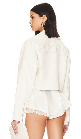 Bride Moto Jacket in Bright White | Revolve Clothing (Global)