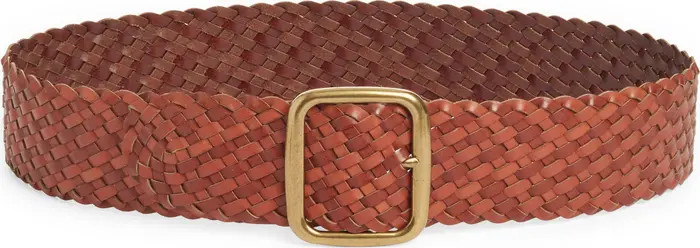 Treasure & Bond Square Buckle Braided Leather Belt | Nordstrom | Nordstrom