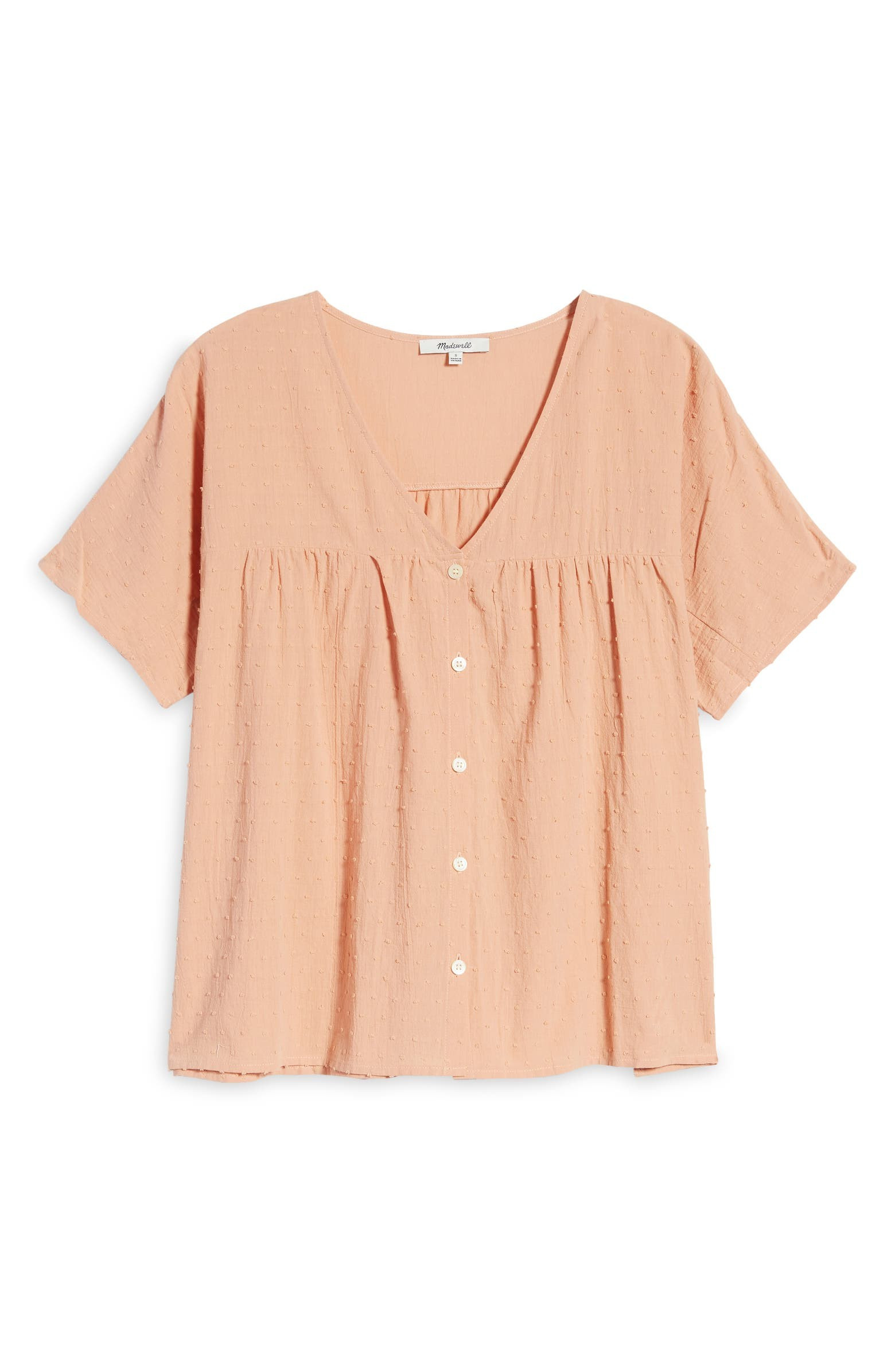 Swiss Dot V-Neck Blouse | Nordstrom