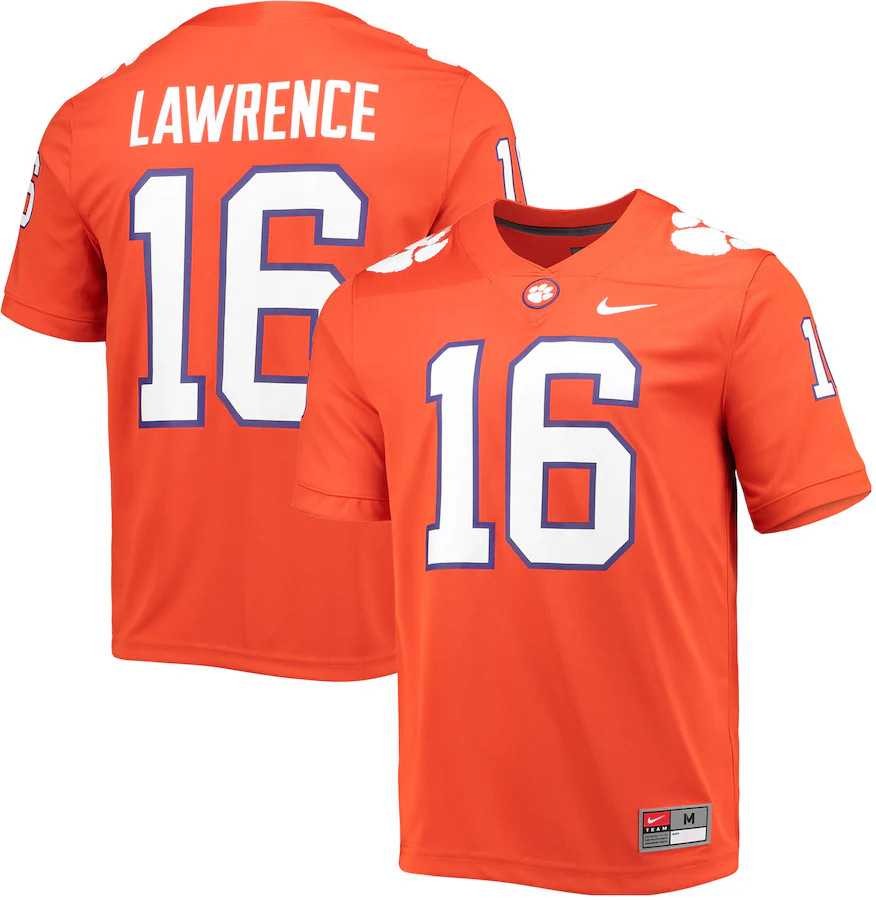 Trevor Lawrence Clemson Tigers Nike 2021 Draft Class Game Jersey - Orange | Fanatics