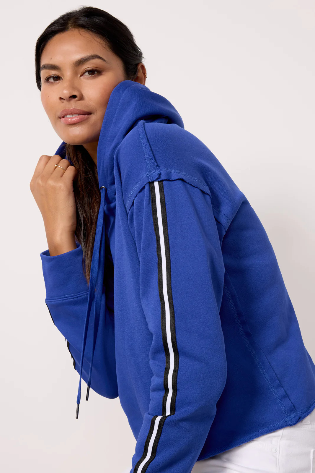 Kerry Tape Trim Hoodie | Evereve