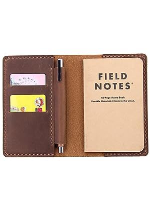 Leather Notebook Cover for Field Notes, Handmade Journal Cover for Moleskine Cahier Journal, Leat... | Amazon (US)