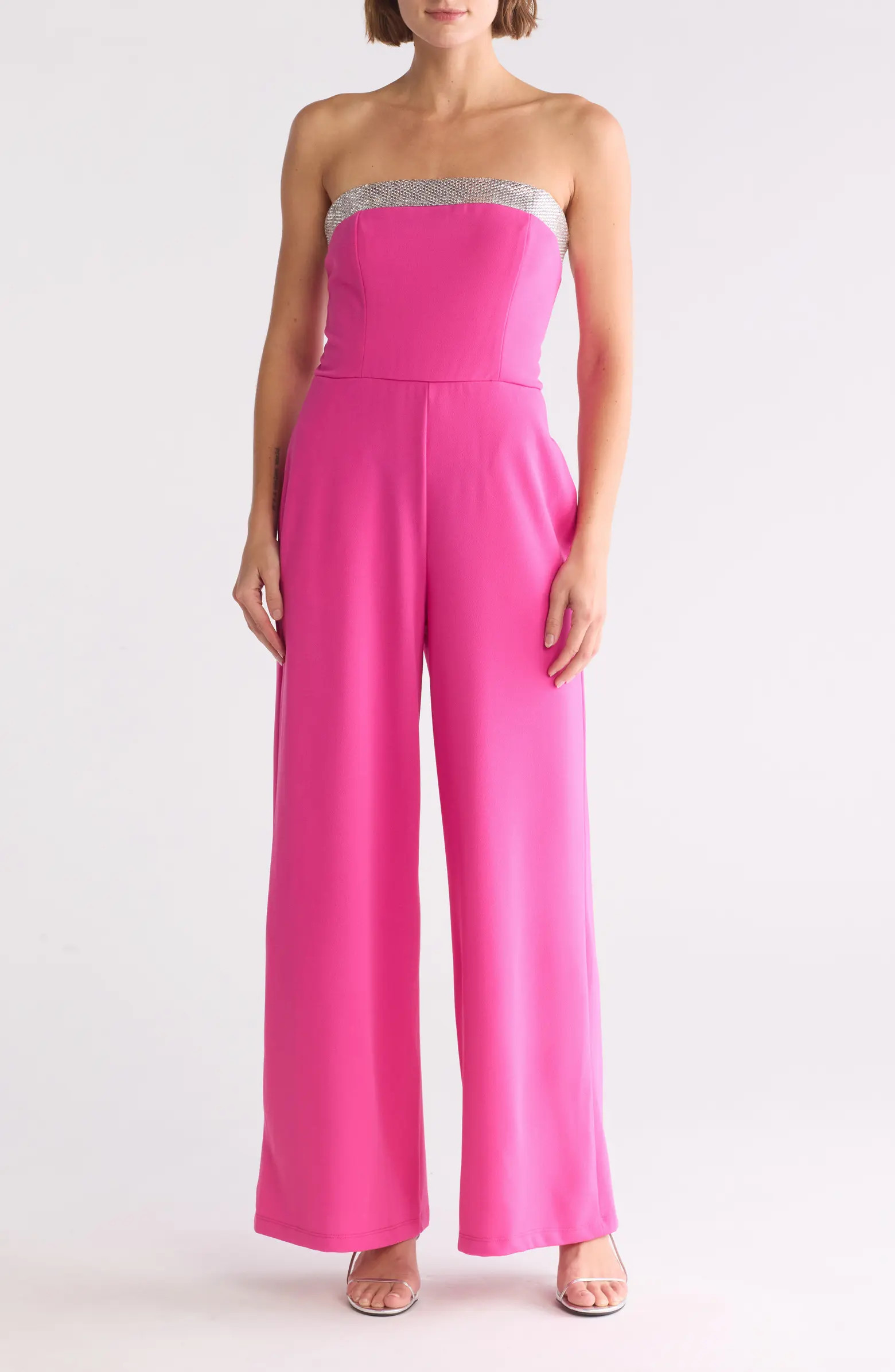 Rhinestone Trim Wide Leg Jumpsuit | Nordstrom Rack