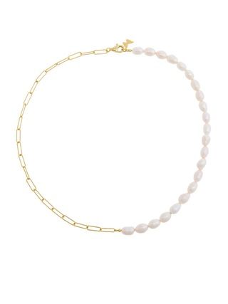Pearl X Paperclip Chain Necklace | Gap (US)