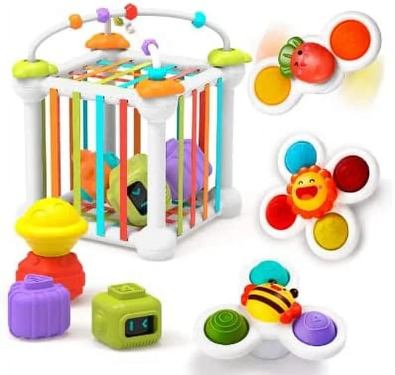 Boxgear BPA Free & Silicone Made Baby Shape Sorter Travel Toys for Boys and Girls – Sensory Toy... | Walmart (US)
