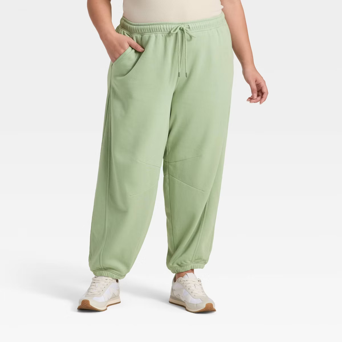 Women's Mid-Rise Barrel Leg Sweatpants - Universal Thread™ Black XS | Target
