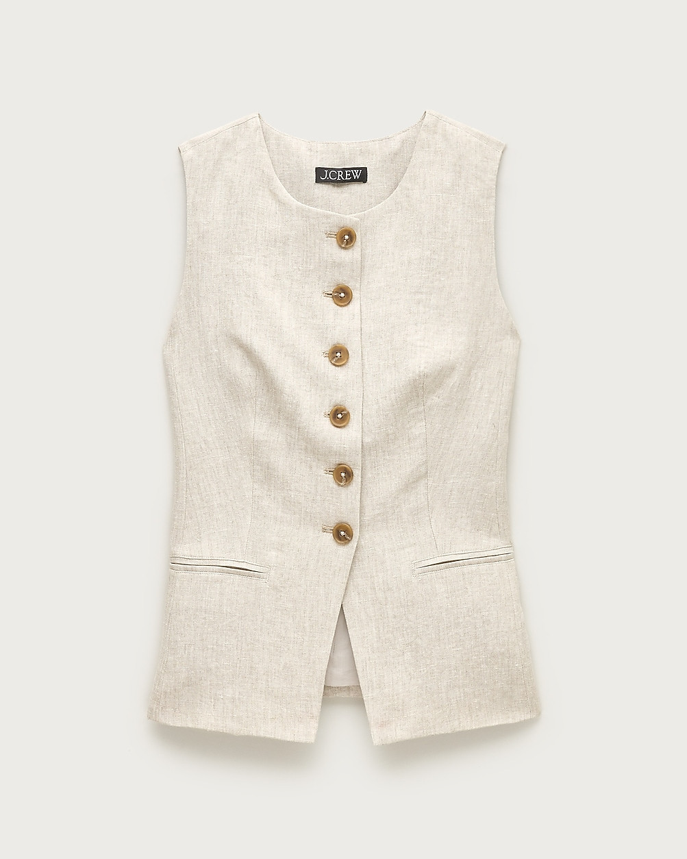 Cutaway vest top in linen | J. Crew US