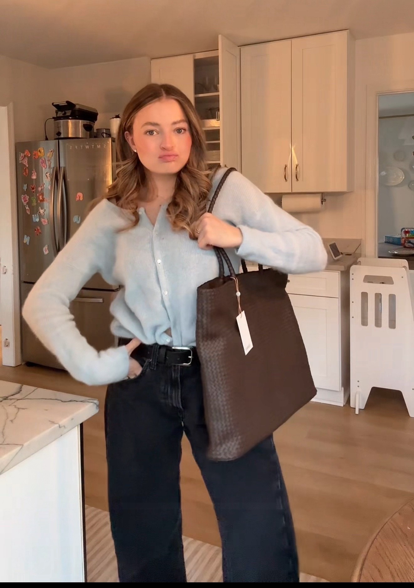 Outfit and bag details!🤍🤍

#LTKmomlife #LTKootd #LTKgrwm