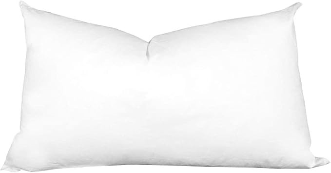 14"x20" Synthetic Down Filled Decorative Throw Pillow Insert 100% Cotton Cover | Amazon (CA)