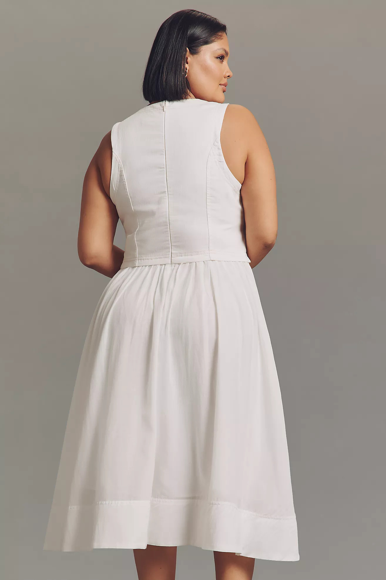 Pilcro Sleeveless Vest Twofer Midi Dress | Anthropologie (US)