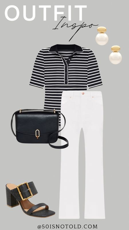 Womens Outfit Idea | White Denim | Black Handbag on Sale | Classic Style 

#LTKstyletip #LTKworkwear #LTKsalealert