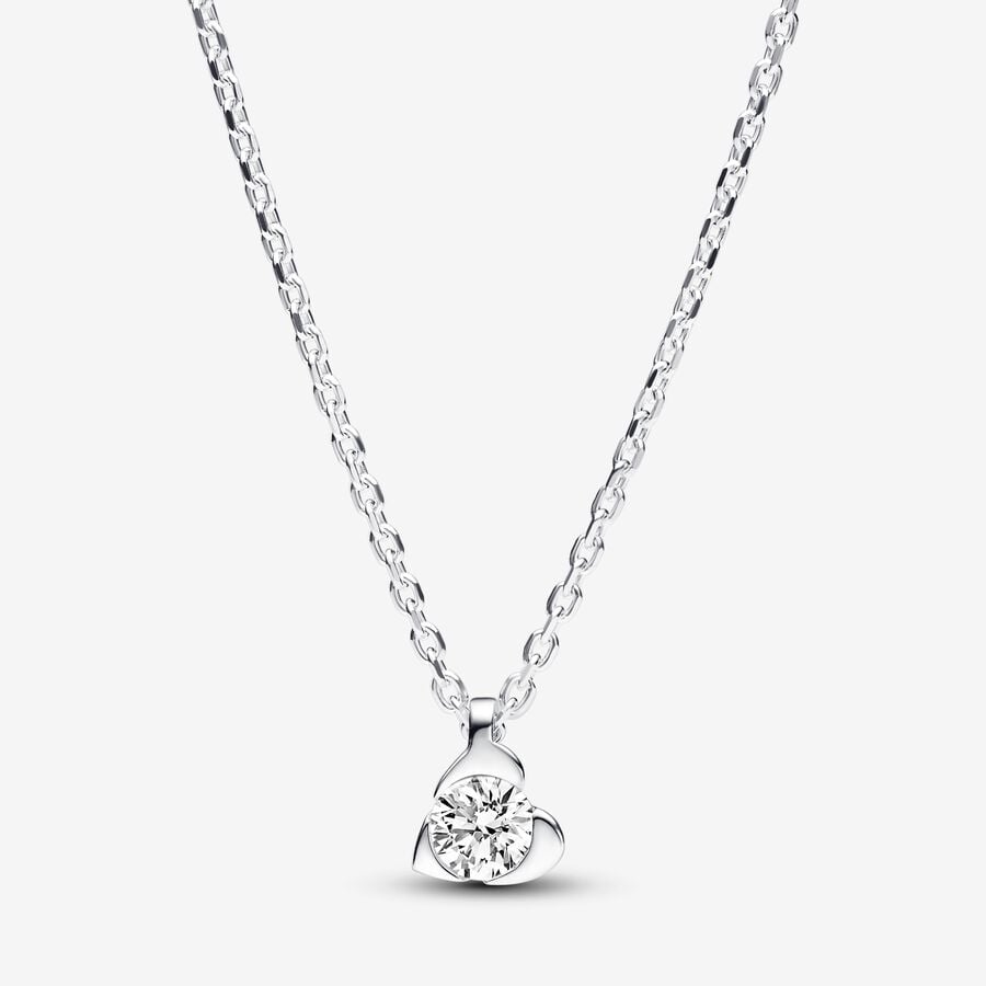 Pandora Talisman Lab-grown Diamond Heart Pendant Necklace 0.25 carat tw Sterling Silver | Pandora US