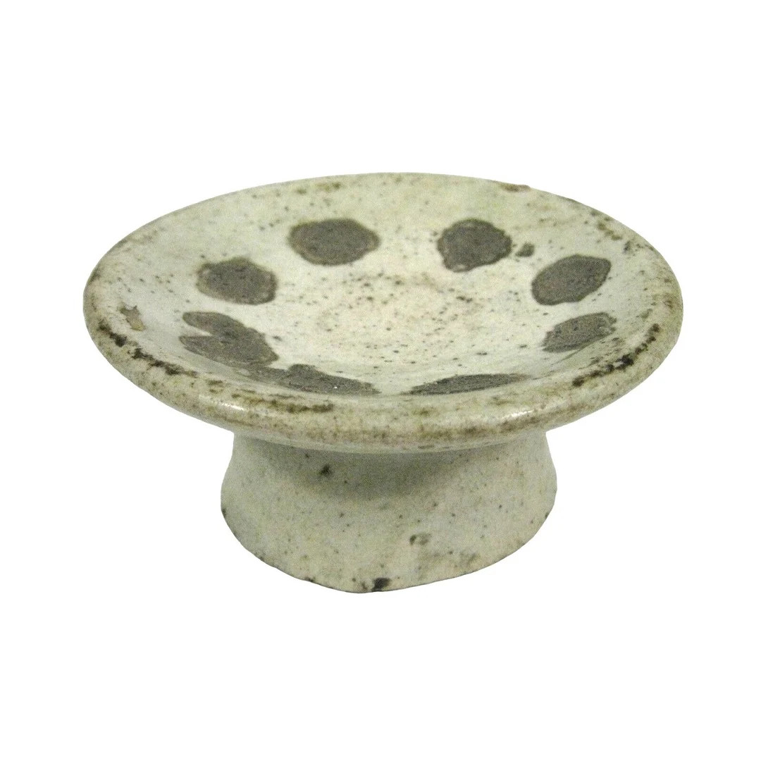 Asian Ceramic Bowl Stand Pottery Clay White Glazed Earthenware Footed 4 1/8 In - Etsy | Etsy (US)