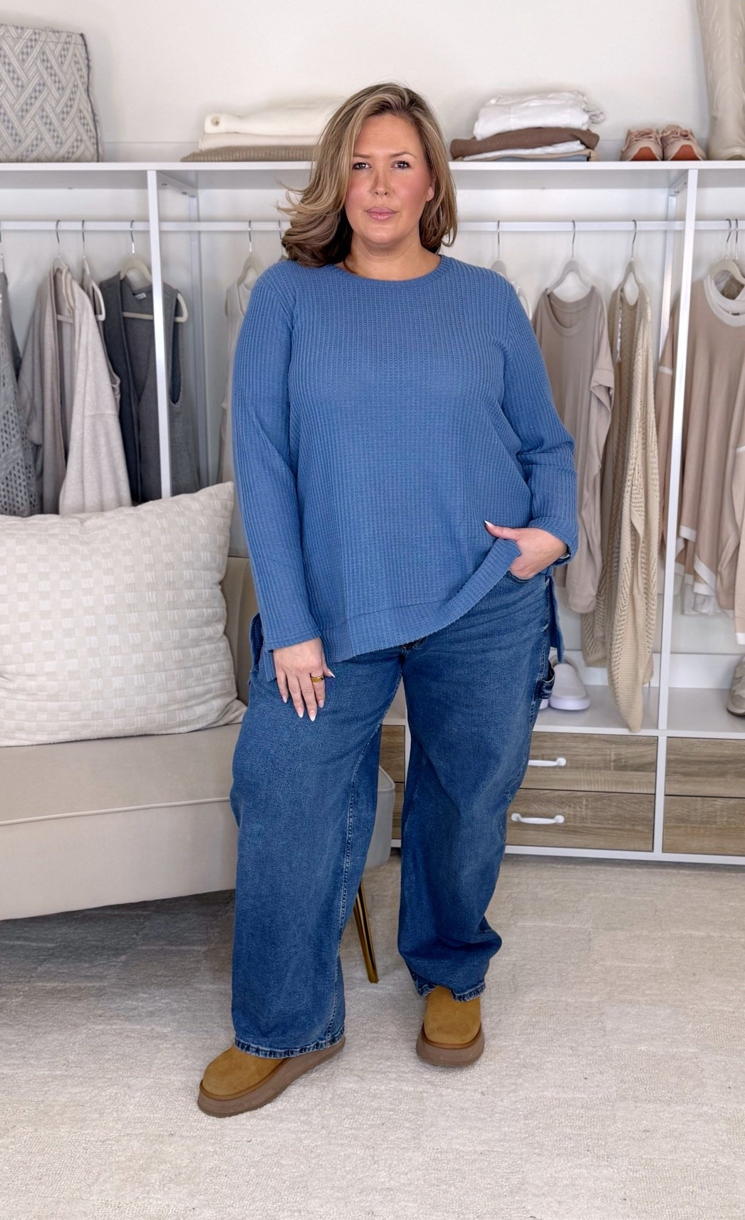 Wearing a 3X in the top and 20 in the jeans!

Plus size fashion, everyday outfit ideas, comfy casual, trendy fashion, mom style, midsize fashion, wide leg jeans

#LTKOver40 #LTKMidsize #LTKPlusSize